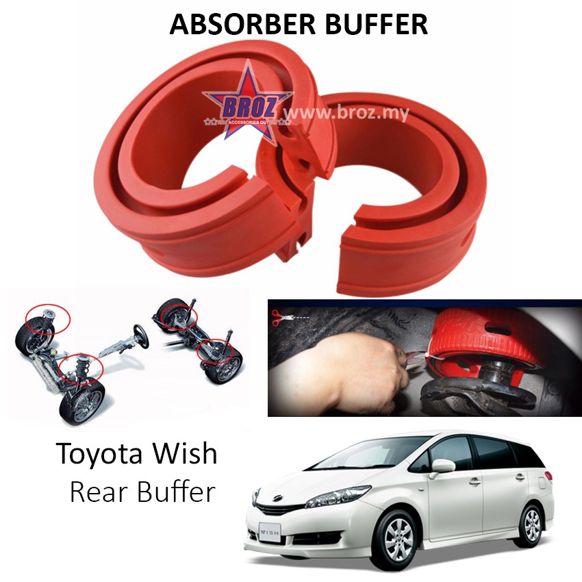 Toyota Wish Oem Rear C Type Car Shock Absorber Buffer Spring Bumper Power Cushion Buffer Red Shopee Singapore