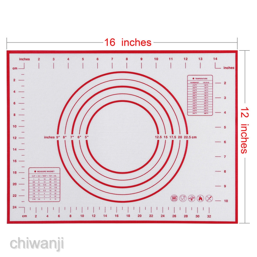 NonStick Baking Mats Rolling Oven Sheet With Measurements ,for Cake Dessert Pizza Cookie
