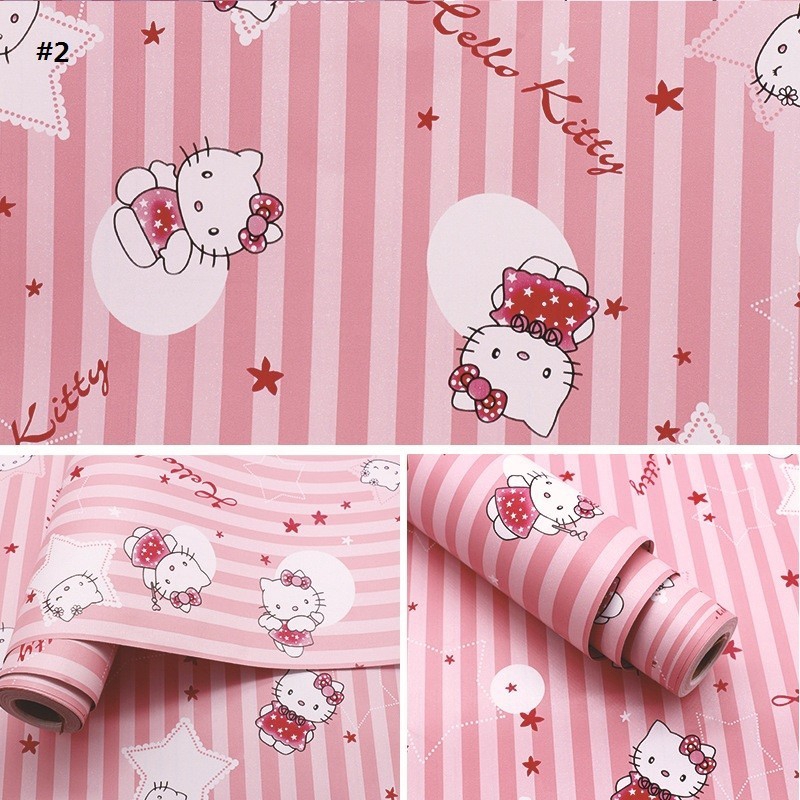 Hello Kitty Self Adhesive Home Kitchen Bedroom Diy Wall Decor Wallpaper Sticker