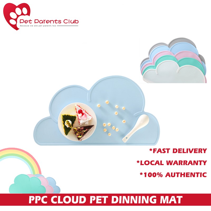 PPC Cloud Shape Pet Feeding MatsWaterproof NonSlip FDAGrade Silicone