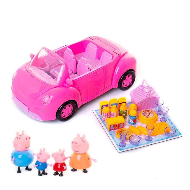 peppa pig red car