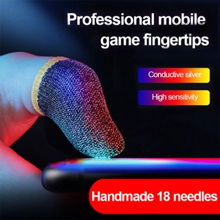 2Pcs/Set 18 Pin Process Silver fiber Finger Sleeve Removes Sweat and Game Controller