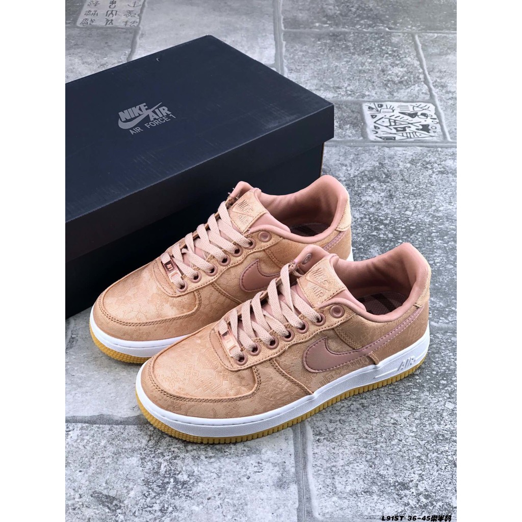 nike rose gold air force 1