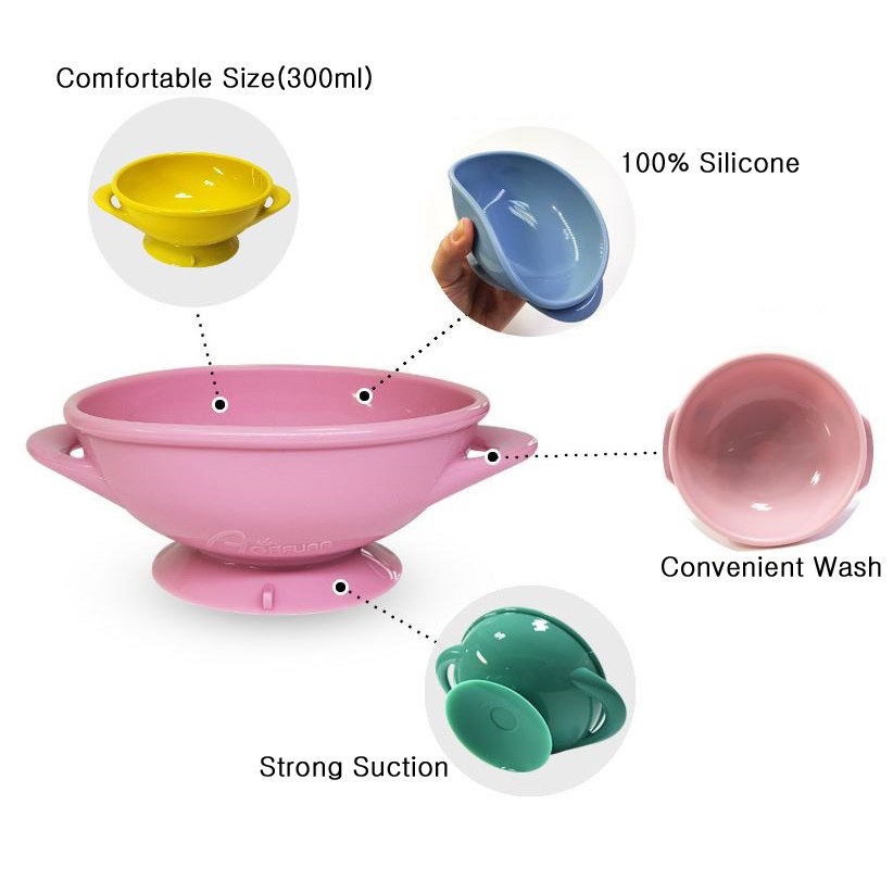 Agafura Silicone Suction Bowl 6types Bpa Free Shopee Singapore