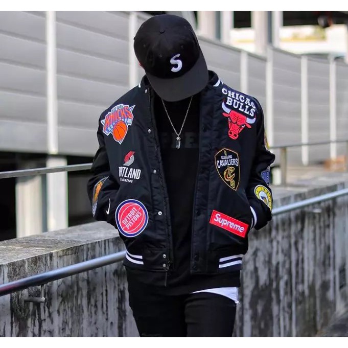 supreme x nike x nba bomber jacket