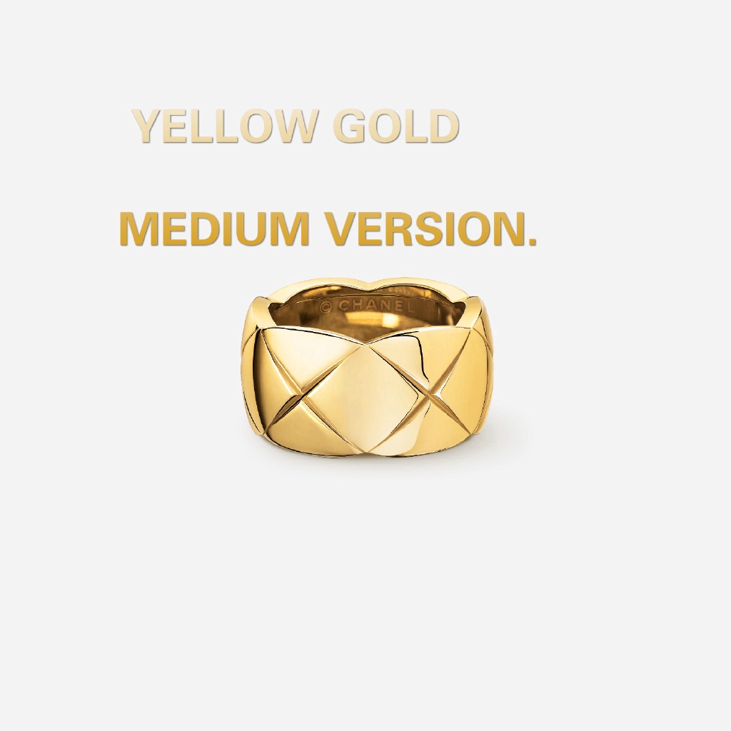 Coco Crush Ring Quilted Motif Ring In 18k Yellow Gold Shopee Singapore