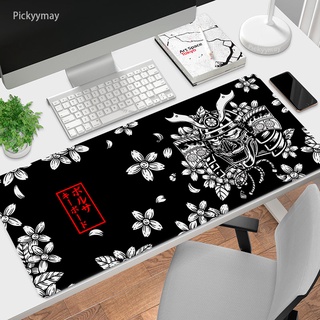 Japanese Art Oni Deskmat Large Mouse Pad Anime Mousepad Black Table  Carpet Gaming Accessories Deskpad Rubber Mat Locking Edge