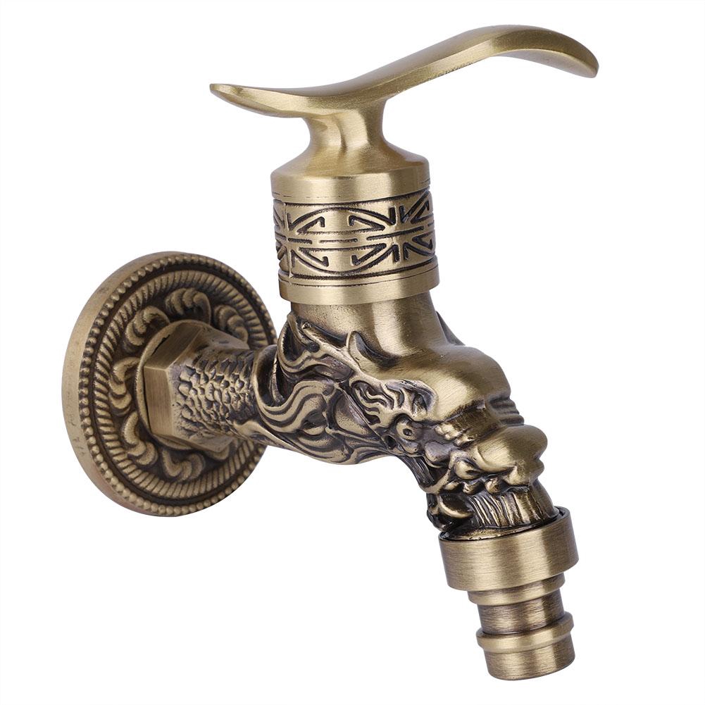 Washing Antique Brass Tap Laundry Wall Single Water Faucet