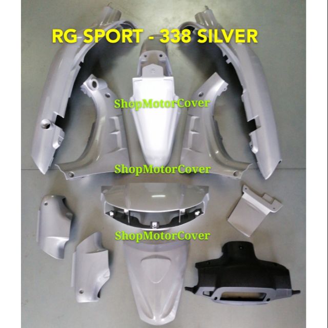 Suzuki Rgs Rg Sport Body Cover Set 338 Silver Hld Made In Malaysia Coverset Suzuki Rg Rg S Rg Sport Warna Kelabu Shopee Singapore