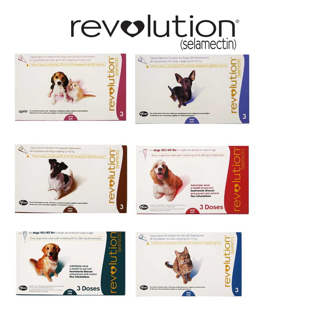 Revolution Topical Spot On For Cats Dogs 3 Doses 6 Sizes Shopee Singapore