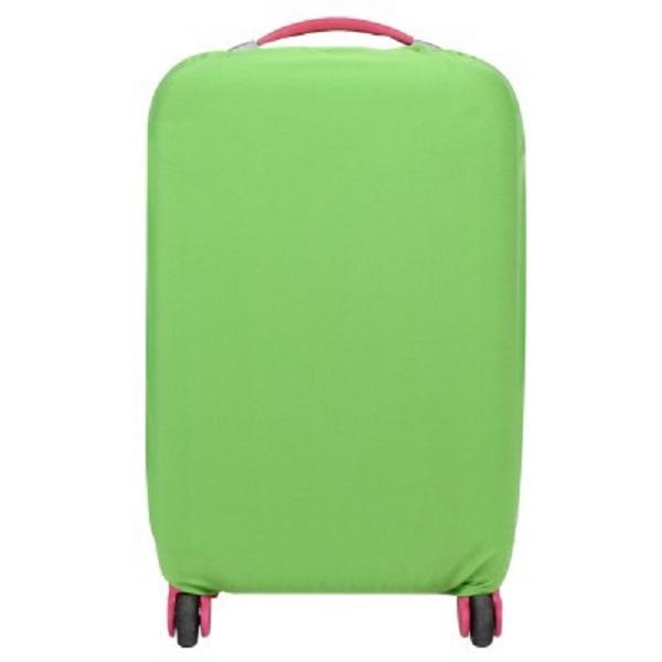 bright green luggage