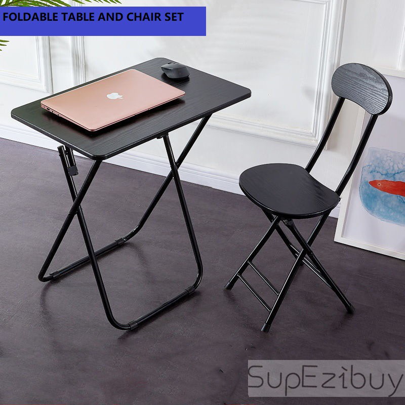 Foldable Table Set Folding, Folding Chair With Laptop Table