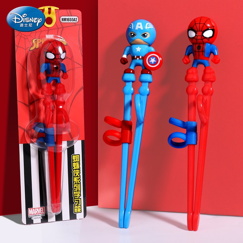 Right&Left Hand Details about   Marvel Spiderman Kids Training Learning Chopstick 