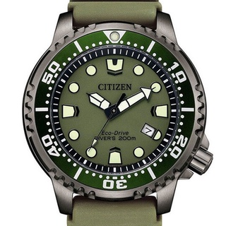 Original Citizen Promaster Marine Green Rubber BN0157-11X Eco-Drive Diving Watch #2
