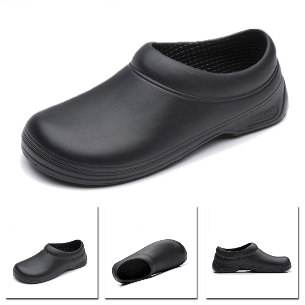 Mens Non Slip Chef Shoes Kitchen Oil Resistant Waterproof Work Leather Boots New Shopee Singapore