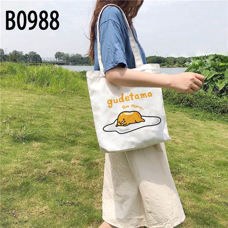 Gudetama egg shopper bag shopping bags tote carrier bag storage handbag new 