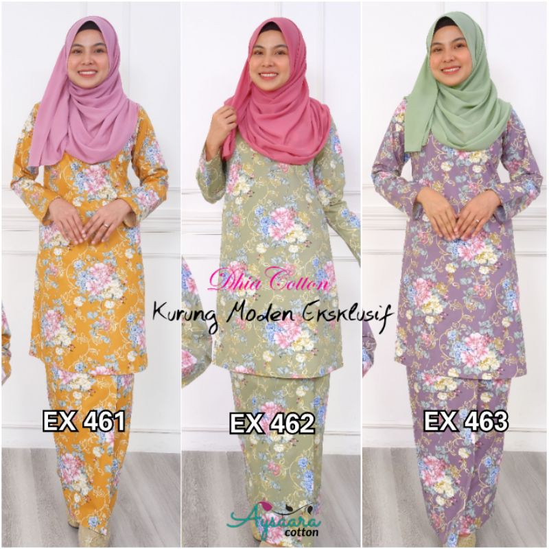 Dhia Cotton Baju Kurung Moden Ekslusif Shopee Singapore