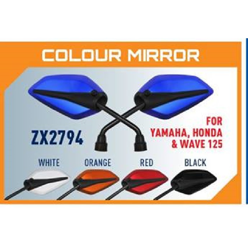 Apido Zx2794 Side Mirror Hohda Yamaha Wave 125 Shopee Singapore