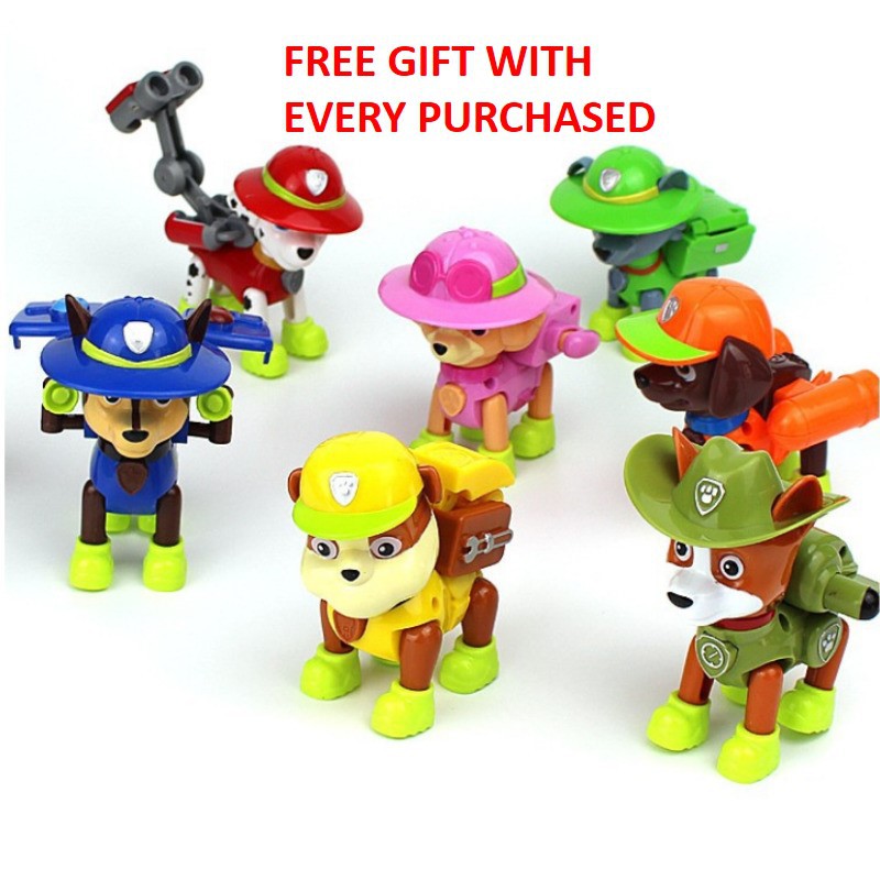 paw patrol action pack pups figure set