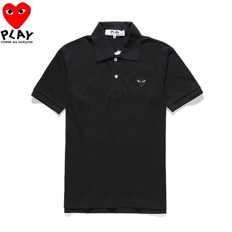 cdg black polo