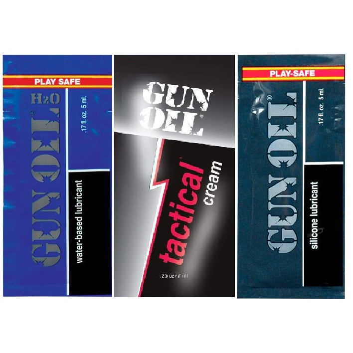 Gun Oil Travel Size Lubricant Sachet Packet Lube (H2O Water Based