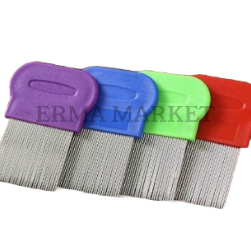 Erma MARKET Comb Lice Serit Egg Dandruff Suri Non Handle Mini Lice Comb