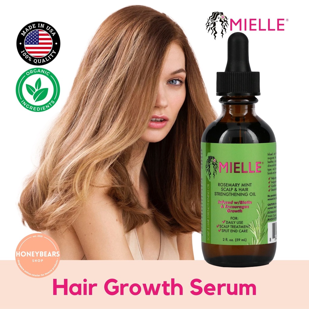 Mielle Rosemary Mint Scalp And Hair Strengthening Oil Growth Serum 2oz 59ml Shopee Singapore 3078