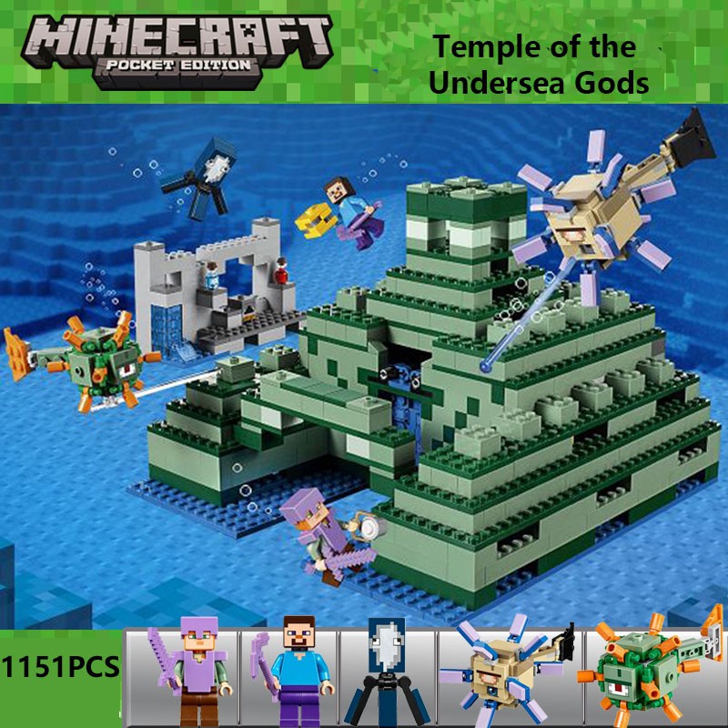 Minecraft Series Monument To The Temple Of The Under Sea Building Blocks For Kids Lego Toys Shopee Singapore