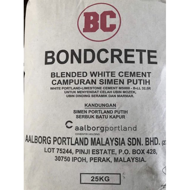 1kg Pack Bc Cement Putih White Cement Shopee Singapore