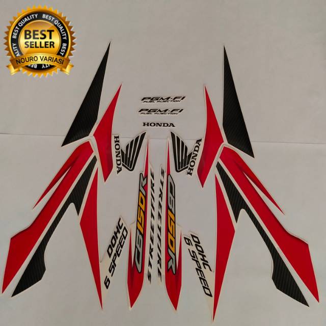 Striping Honda Cb150 R 14 White List Red List Body Cb 150 R Standard Shopee Singapore