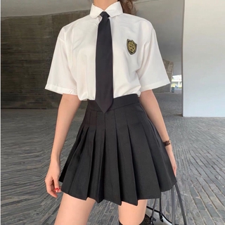 JK College Style Pleated Skirt Student Shirt Korean Uniform Girls' School Uniform Outfits