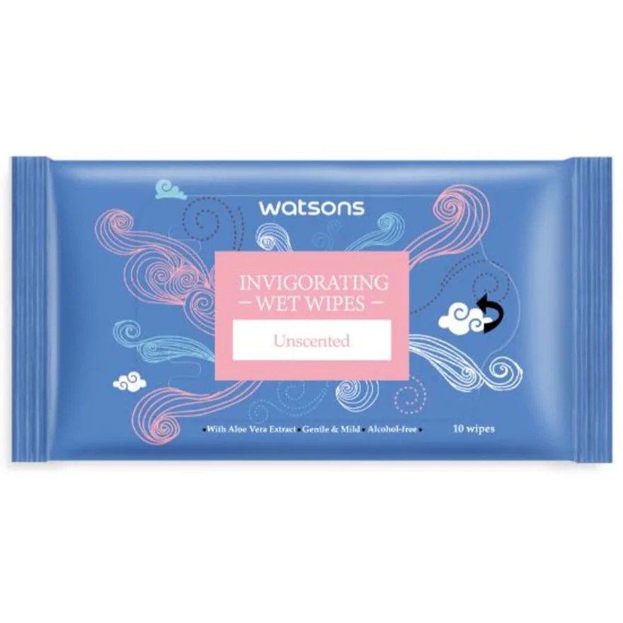 Watsons Wet Wipes 4X10S Unscented Shopee Singapore