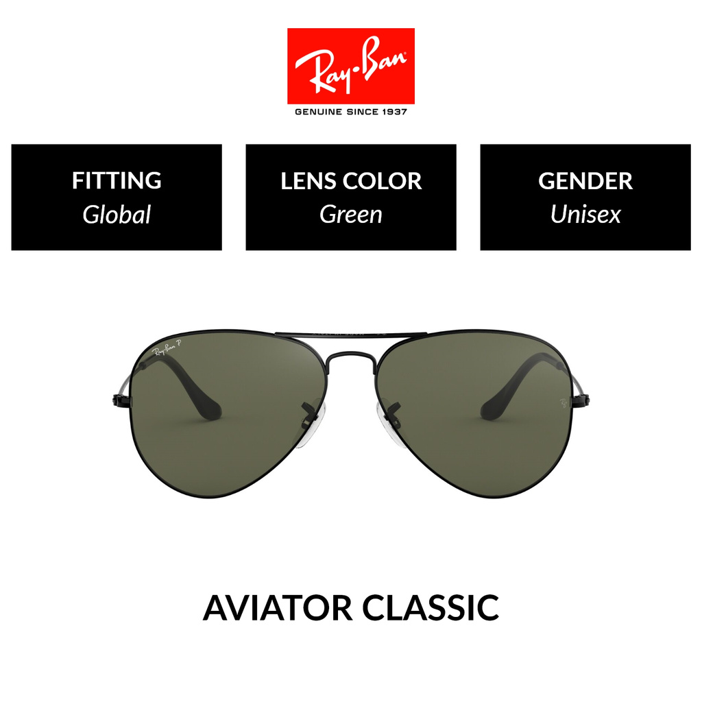 Ray Ban Aviator Large Metal Rb3025 002 58 Unisex Global Fitting Polarized Sunglasses Size 58mm Shopee Singapore