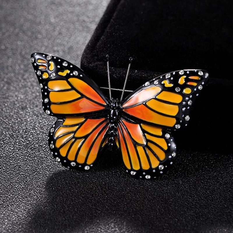 Costume Brooches & Pins 1pc monarch butterfly Enamel Pin jewelry brooch