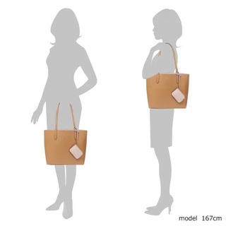 Image of thu nhỏ Kate Spade Handbag With Gift Paper Bag Ava Reversible Tote Classic Sand Light Brown # K6052 #1