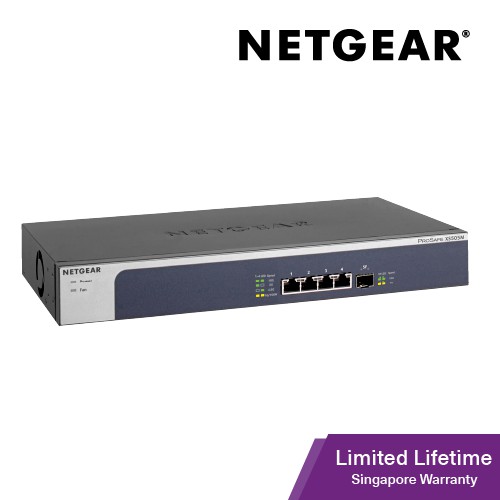 NETGEAR 5-Port 10G Multi-Gigabit Ethernet Unmanaged Switch (XS505M)-with 1 x10G SFP+,Desktop/Rackmount