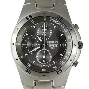 seiko titanium chronograph watch