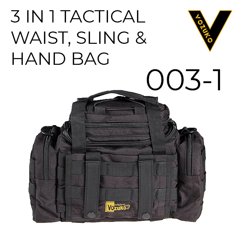 SG Seller VOZUKO Tactical Assault Gear Sling Pack Range Bag Hiking Fanny Pack Waist Bag Shoulder