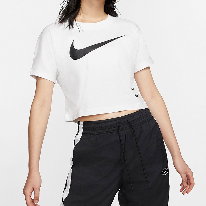 white crop top nike