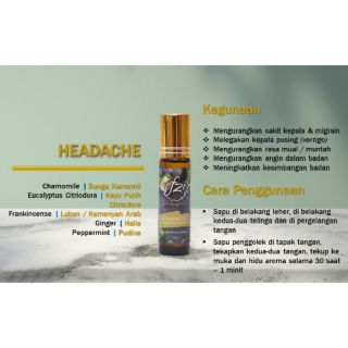 Headache Eo Oil Patients For Headache Relieve Headache Migrain And Vertigo Shopee Singapore