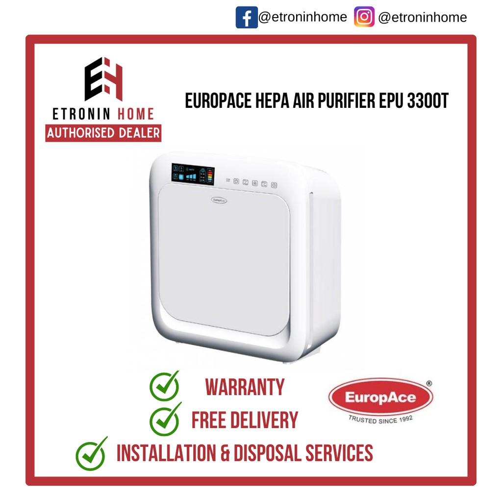 EuropAce HEPA Air Purifier EPU 3300T Shopee Singapore