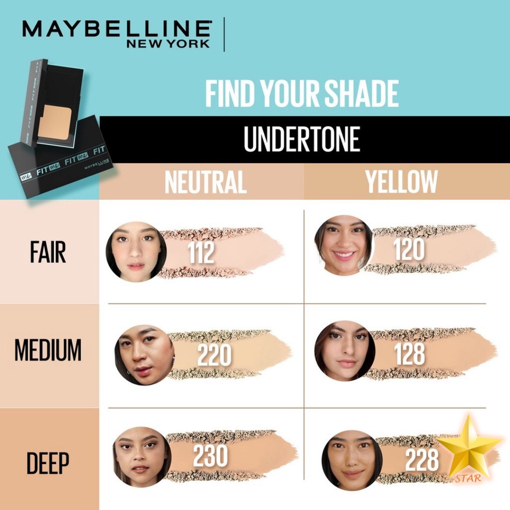 Original Maybelline Fit Me Matte And Poreless 24hr Oil Control Powder Foundation Two Way Cake Twc Powder Refillable Shopee Singapore