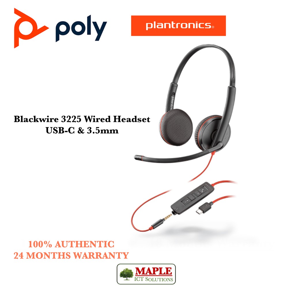plantronics corded headset with usb connection