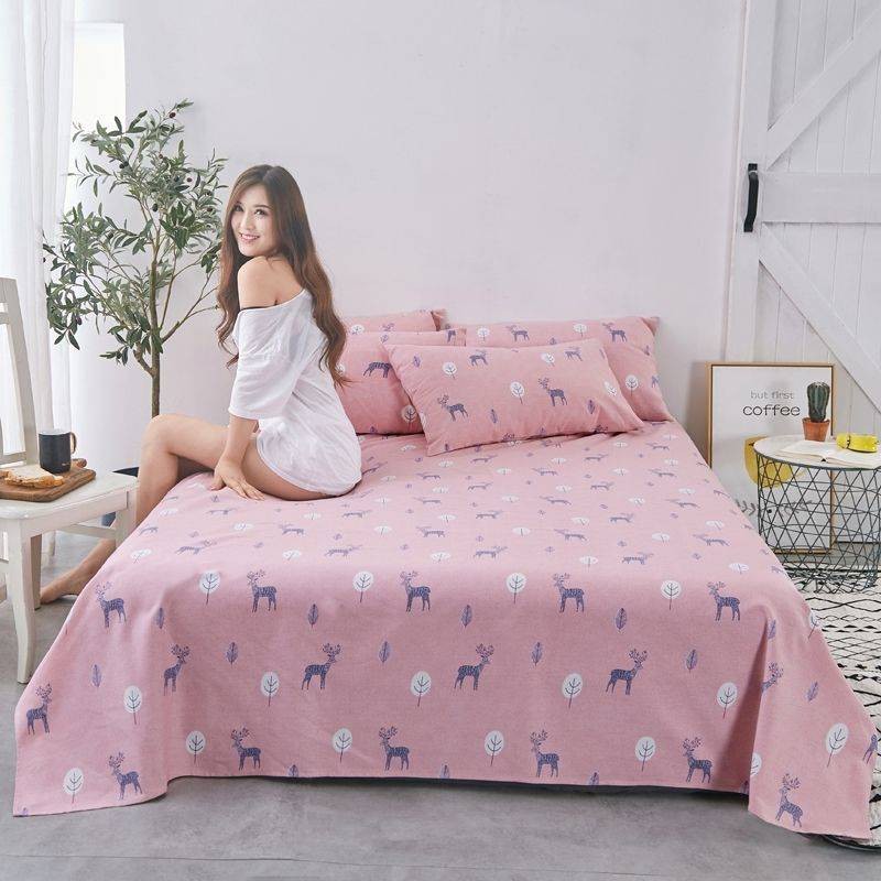 🔥 bedsheet 🔥 ♞Thickened cotton old coarse cloth bed sheet single double