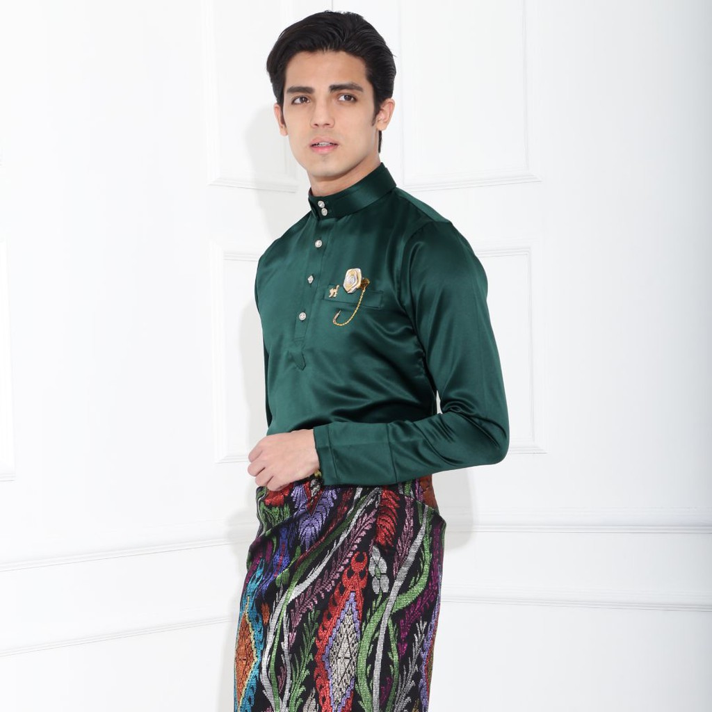 Shop Malaysia Mjestic Royale Baju Melayu Emerald Green Shopee Singapore