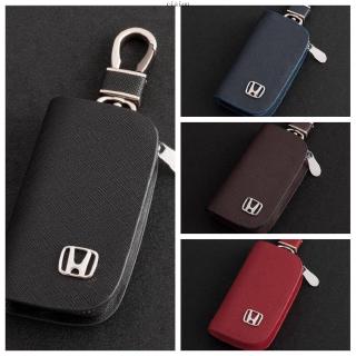 Cross Pattern Leather Car Remote Key Chain Holder Case Bag Fit For Mercedes-Benz