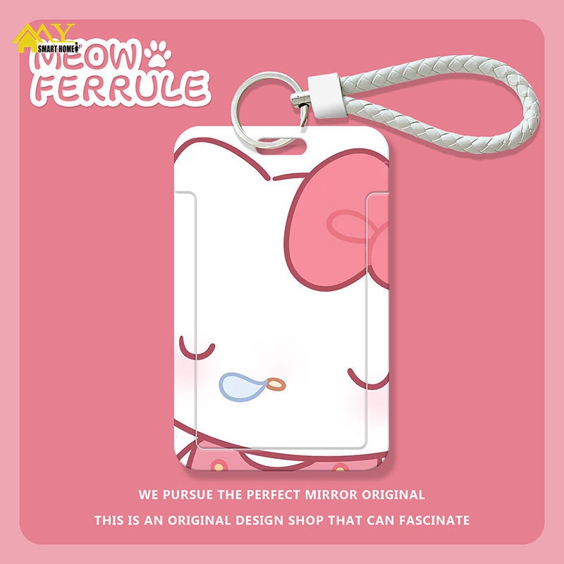 Image of Cartoon Protective Cover Hello Kitty Kuromi ATM Credit Card Cover Student Card Holder ID Card Plastic Card Holder Cover Standard Size Melody Cinnamoroll Access Control Card landyard card holder id card holder Cute Card Holder touch and go card holder #2