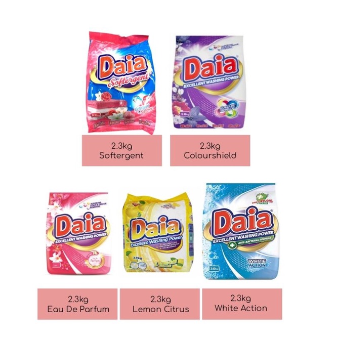Daia Detergent Powder 2 2 2 3kg Shopee Singapore