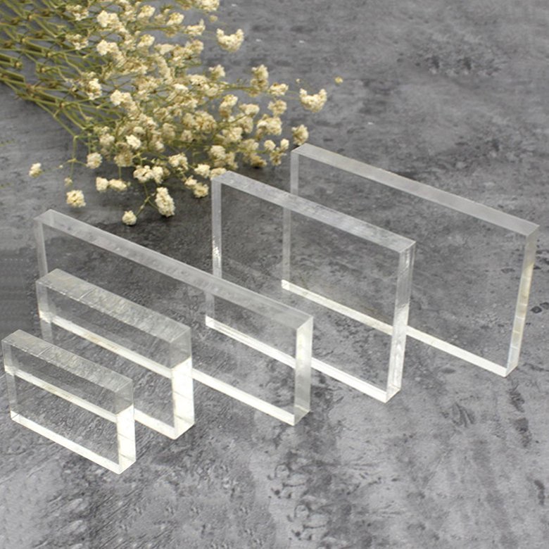 Lightweight Transparent Acrylic Stamp Block Rectangular Shape DIY