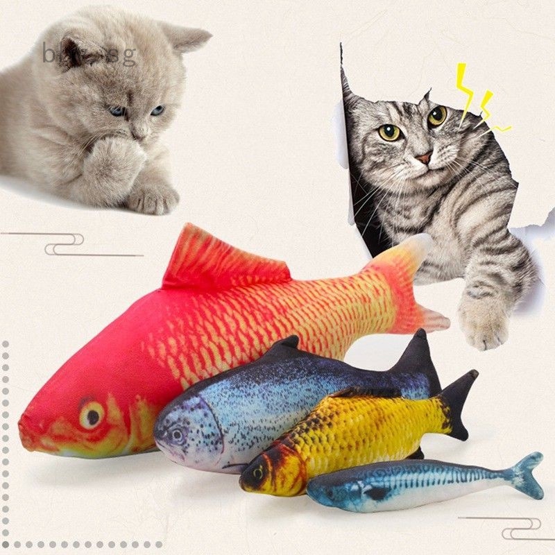 Interactive Fish Toy For Cat Puppy Dog Wagging Fish Toy Cat Chew Toys Cat Fish Pillow Cat Catnip Toys 30 Cm Catnip Fish Toys For Cat